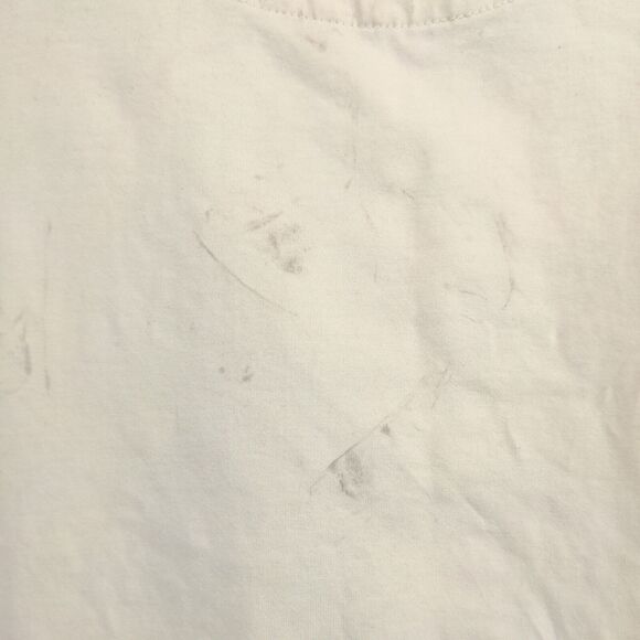 Makobi Womens Top Plus Size 3X Cream Shirt Shiny Skull Graphic Logo - Picture 5 of 12